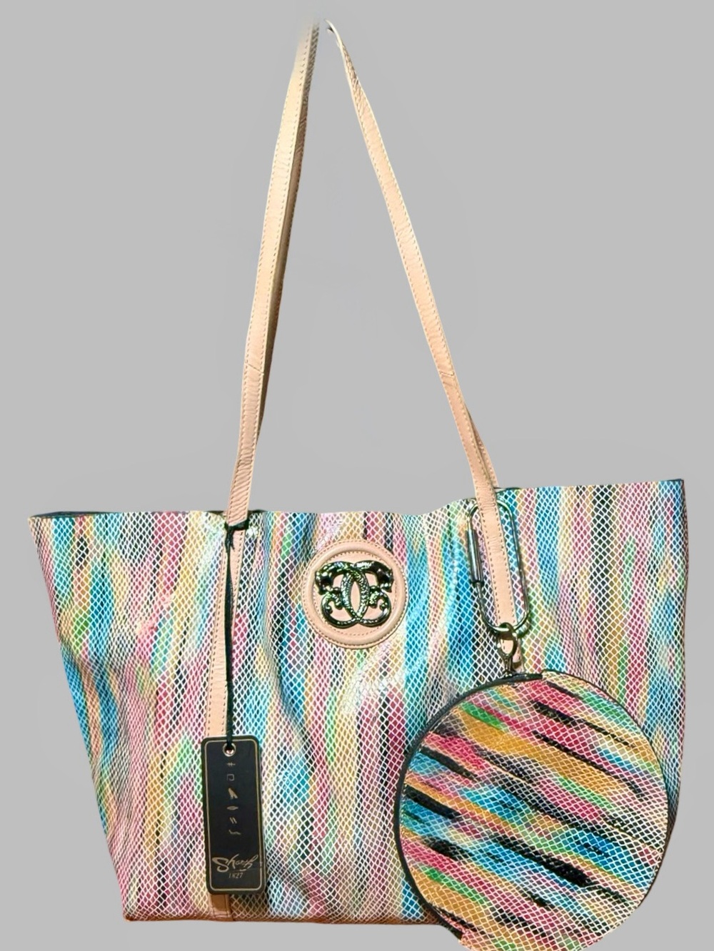✨ Sharif Legacy Snake Leather Lightweight Tote Set ✨